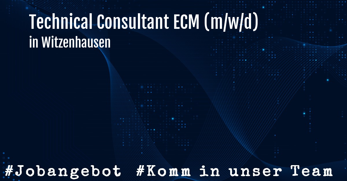 Technical Consultant ECM (m/w/d)