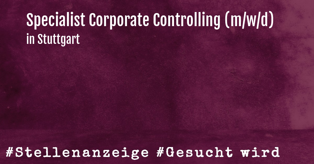 Specialist Corporate Controlling (m/w/d)