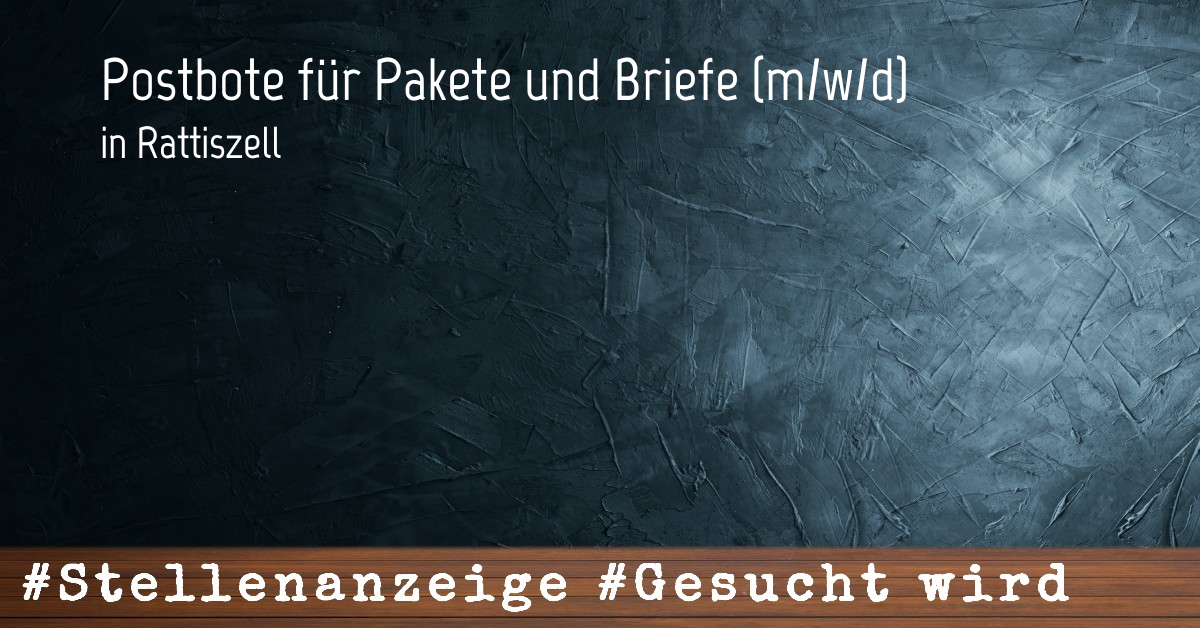 Postbote für Pakete und Briefe (m/w/d)